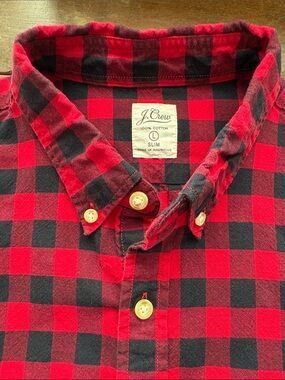 J. Crew Men’s Plaid Button-Down Shirt